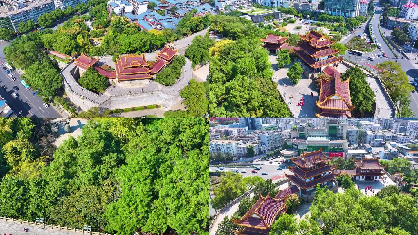 湖南长沙天心区天心阁景区航拍城市风景风光