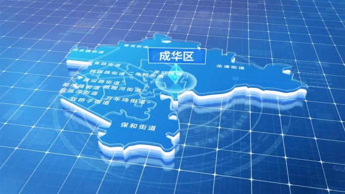 成华区蓝色三维科技区位地图