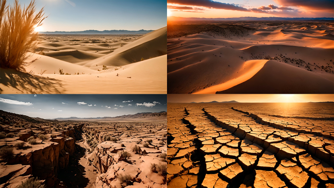 沙漠丘陵干旱戈壁滩自然灾害