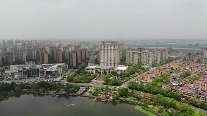 南京市六合区龙池湖航拍高清4K视频