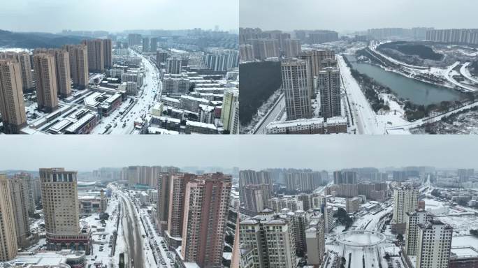 荆门城市风光 雪景