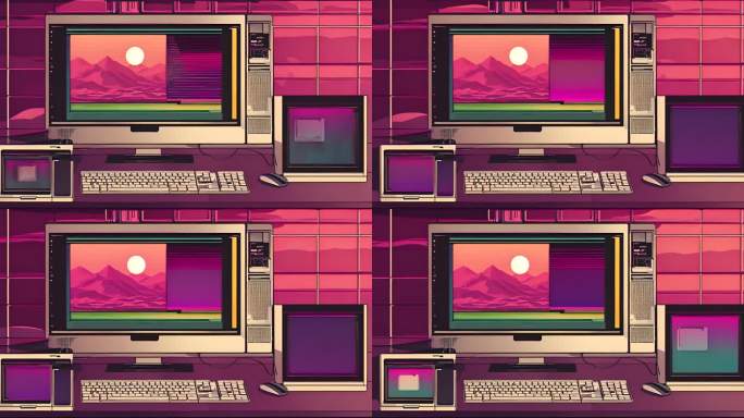 复古电脑屏幕90年代