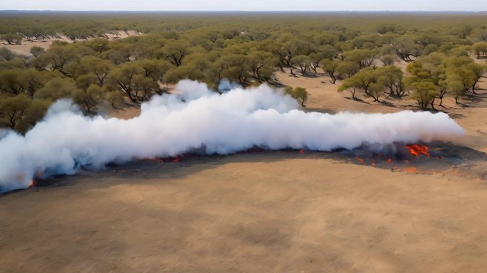 气候变化全球变暖非洲的草地火灾