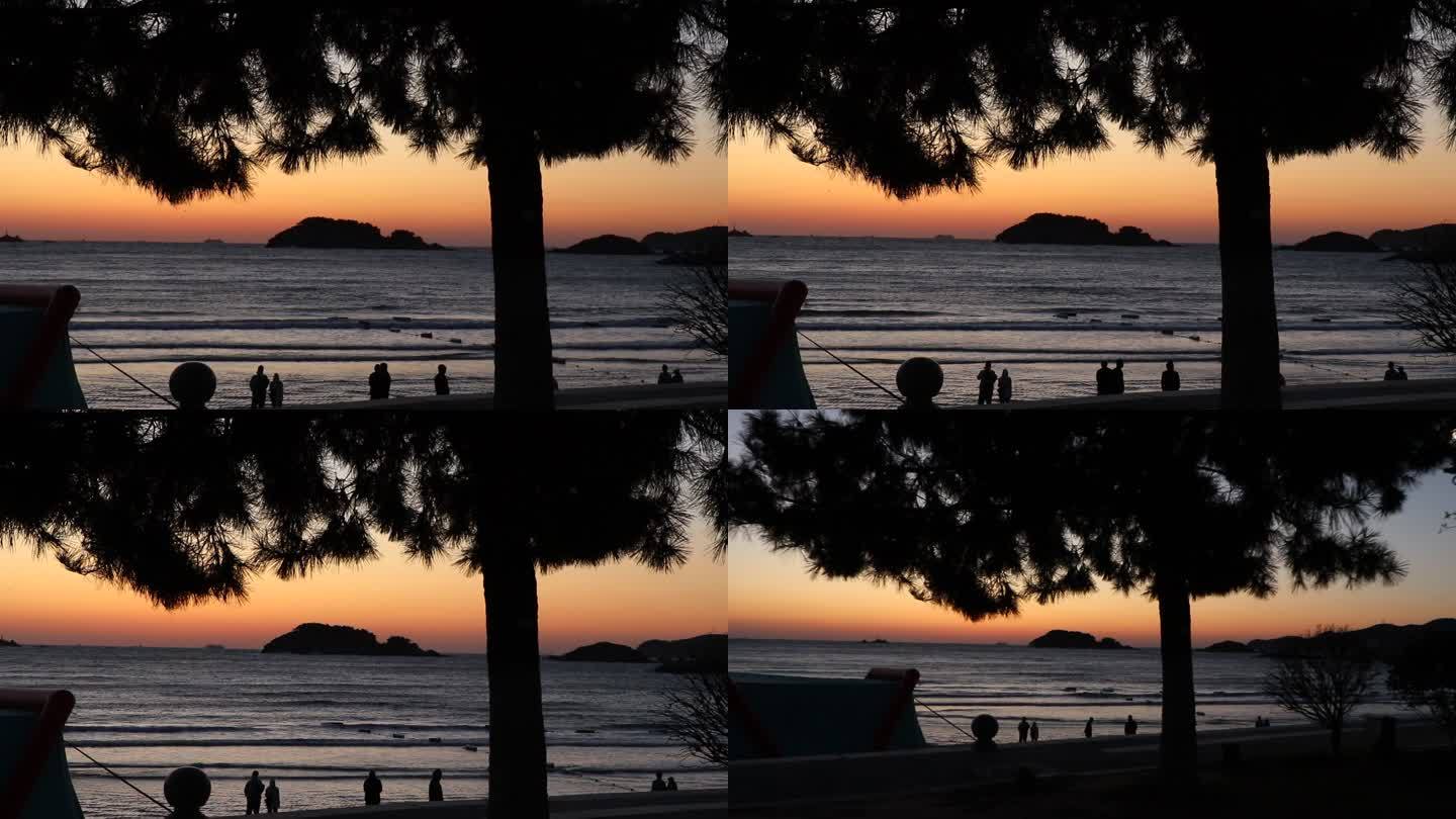 海边凌晨日出空镜