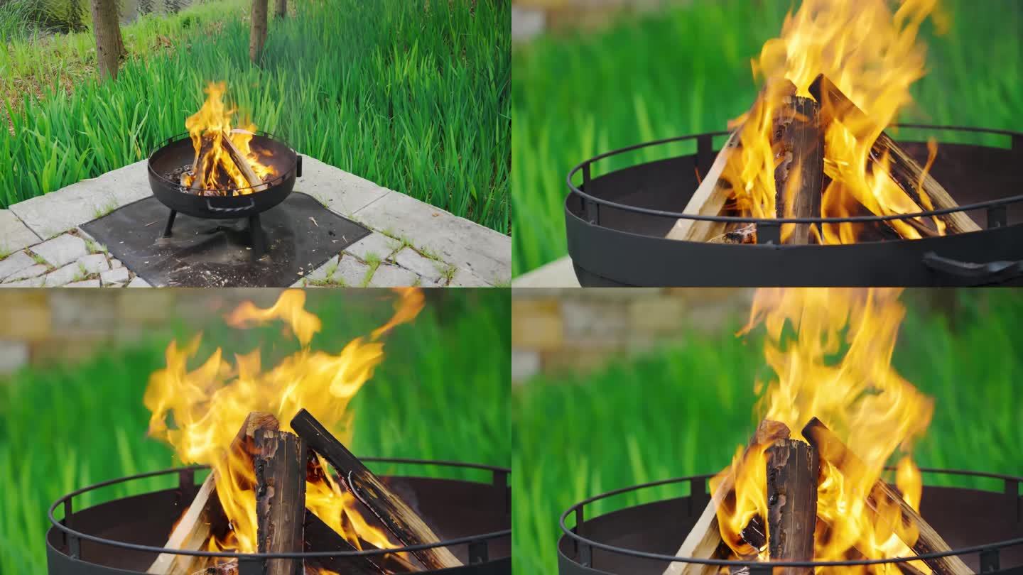 野外火盆烧烤