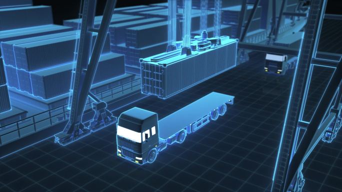 科技物流港口货运视频素材