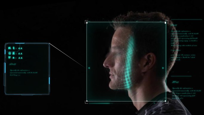 科技人脸面部扫描