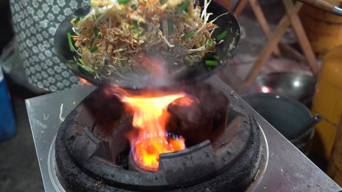 台州美食温岭美食炒年糕炒面美食一条街