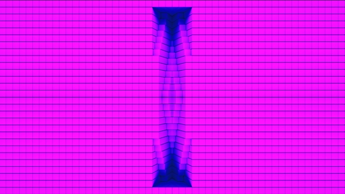 【裸眼3D】赛博色彩视觉几何方块抽象墙体