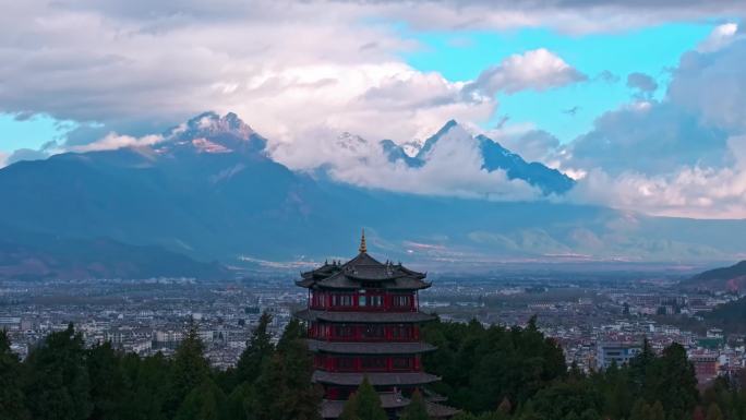 4K 丽江古城玉龙雪山