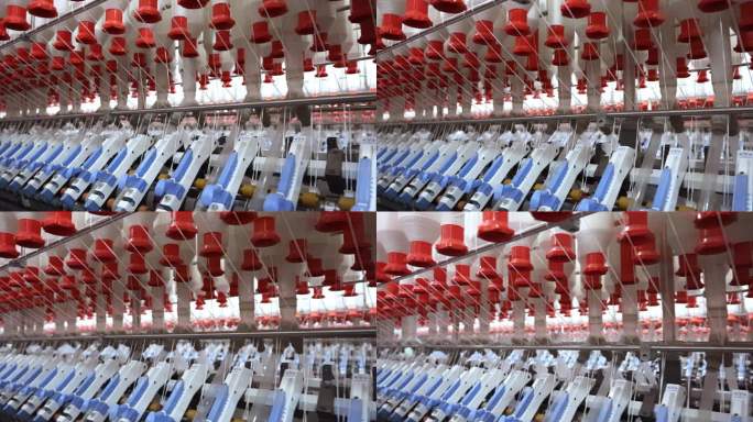 纺纱纺织车间纺细纱机自动络筒机