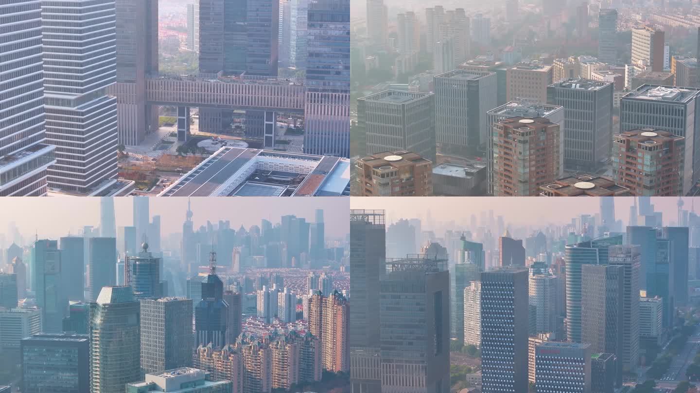 上海浦东新区陆家嘴航拍高楼大厦摩天大楼9