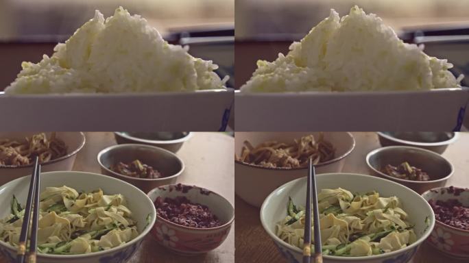大米小米饭菜肴4K视频素材