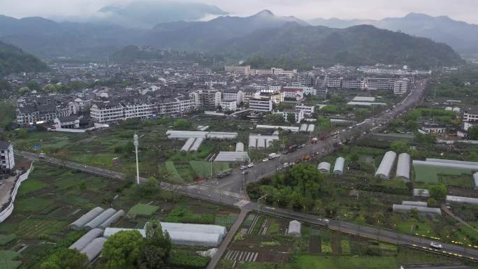 浙江温州永嘉芙蓉古村落航拍