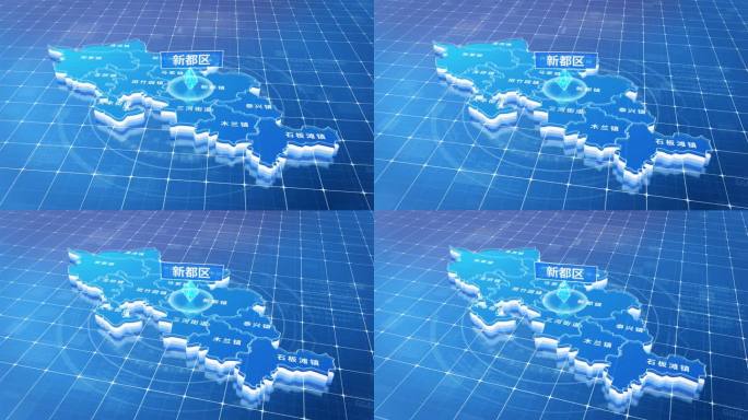 新都区蓝色三维科技区位地图