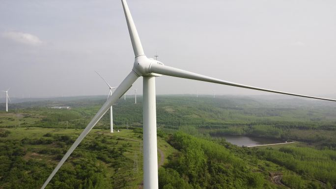 航拍风力发电 绿色能源 新能源 大风车