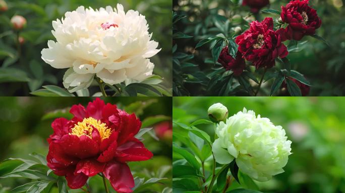 中国国花牡丹绿色植物美丽花朵国色天香牡丹