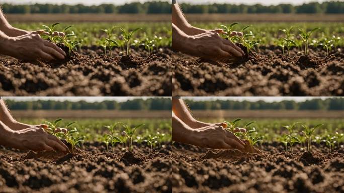 土壤有机浇注谷物种植