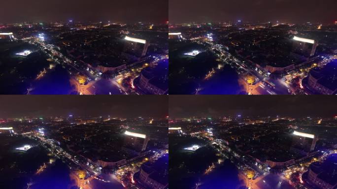 义乌城市夜景延时