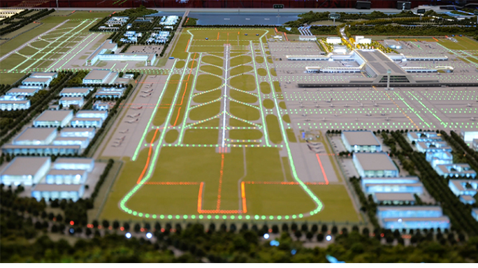 4k 鄂州机场模型 鄂州机场模型实拍