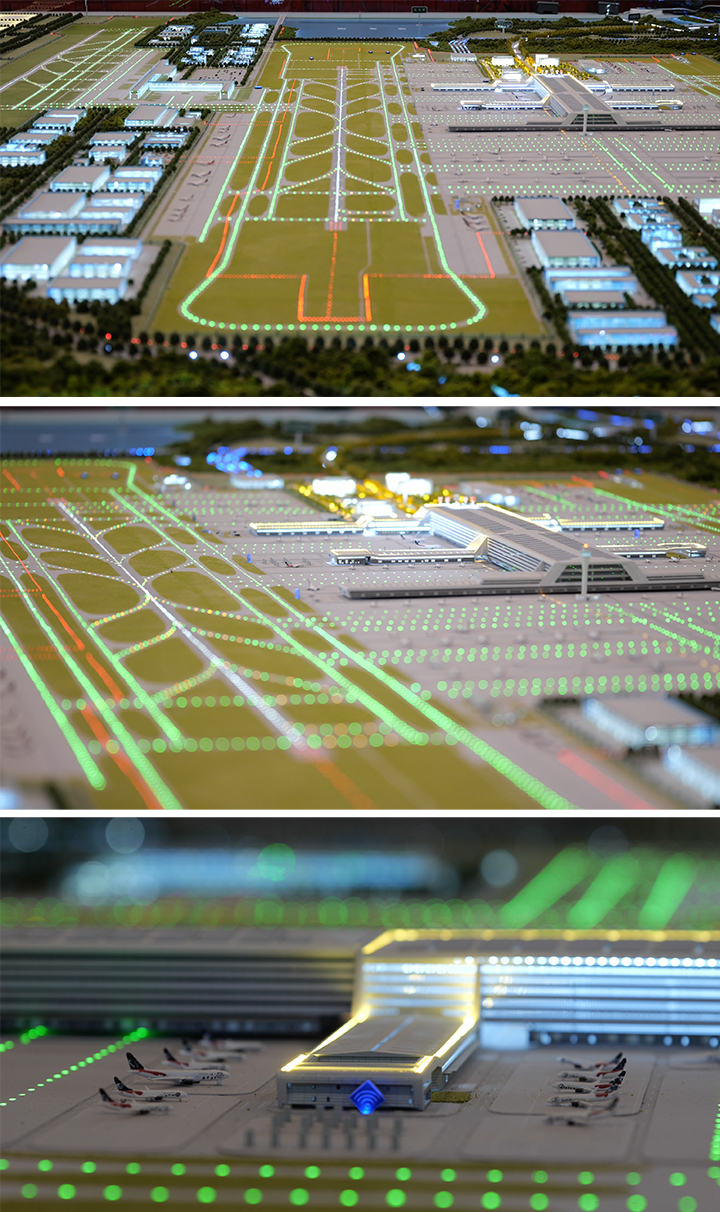4k 鄂州机场模型 鄂州机场模型实拍