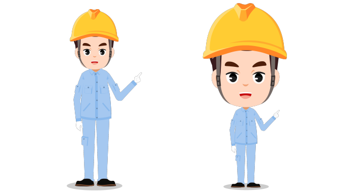 MG人物 建筑工人安全讲解安全员工人解说