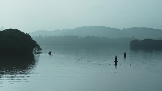 杭州西湖清晨风光