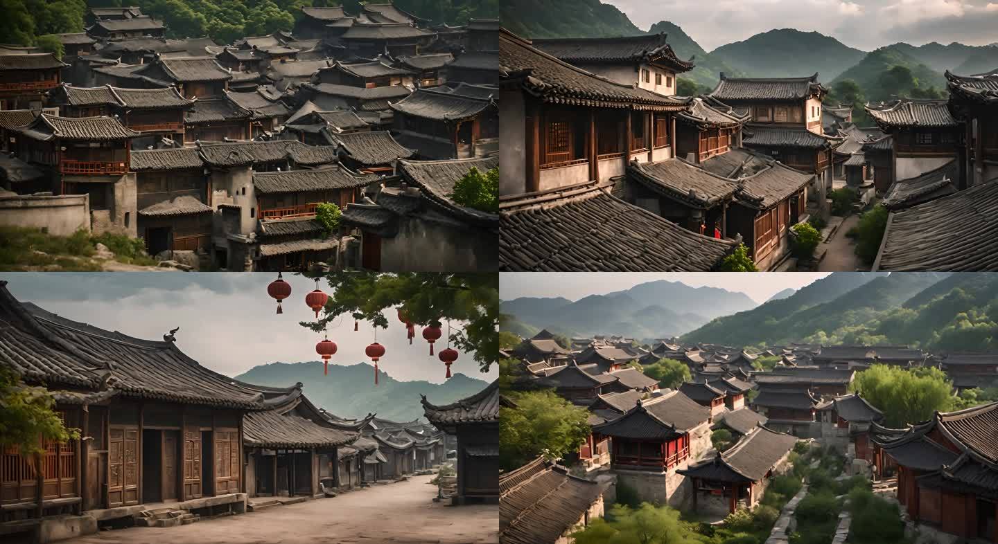 中国古代村庄素材