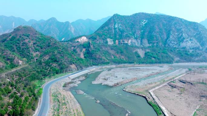 航拍京西永定河