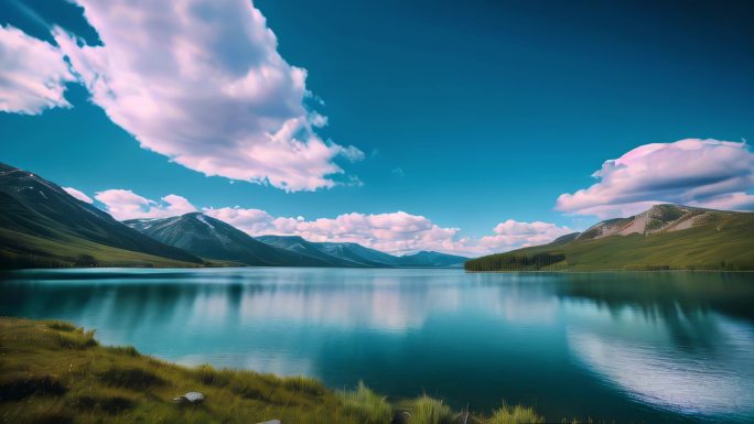 ｛合集｝波光粼粼水面湖面江面湖水风景动画