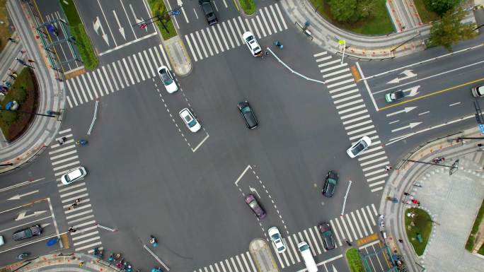 城市十字路口汽车车辆车流视频素材