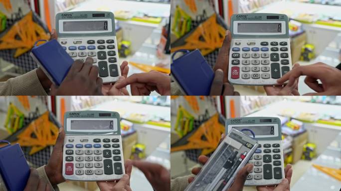 外国人在义乌买小商品用计算器砍价