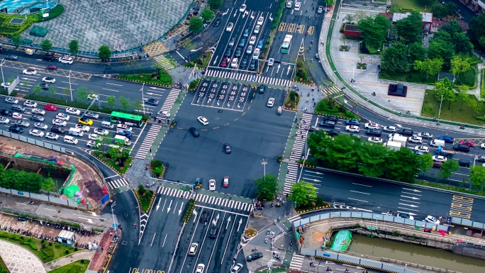 城市车流延时