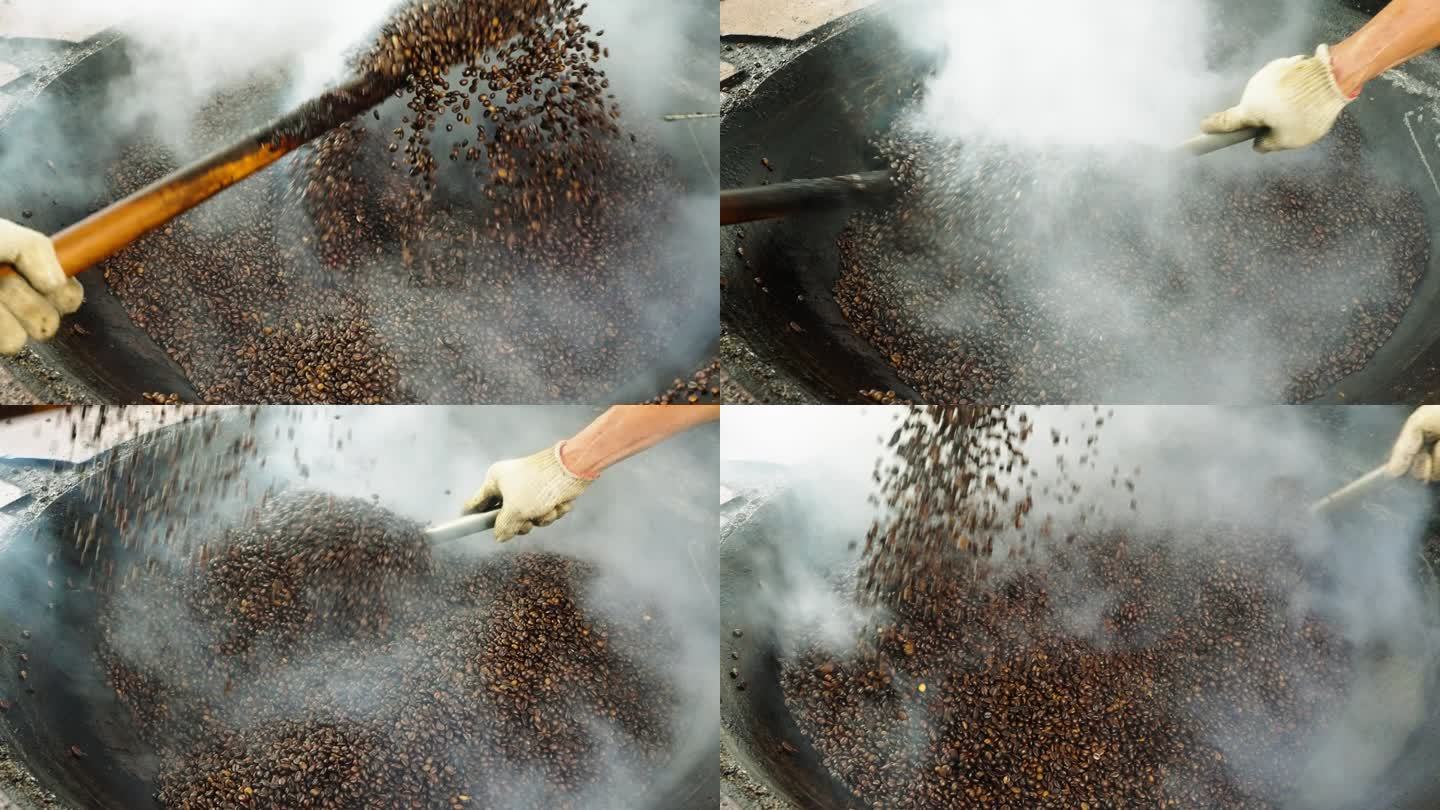 传统手工糖炒咖啡豆兴隆咖啡制作咖啡南洋