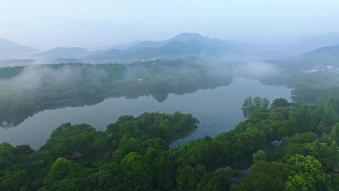 杭州西湖清晨风光