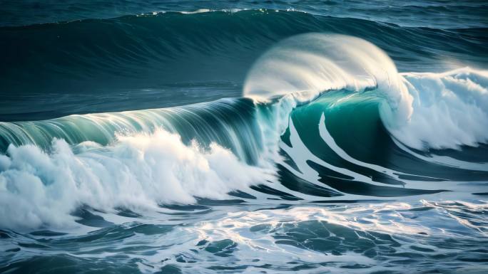 大海海浪波浪波涛汹涌浪花海面动画