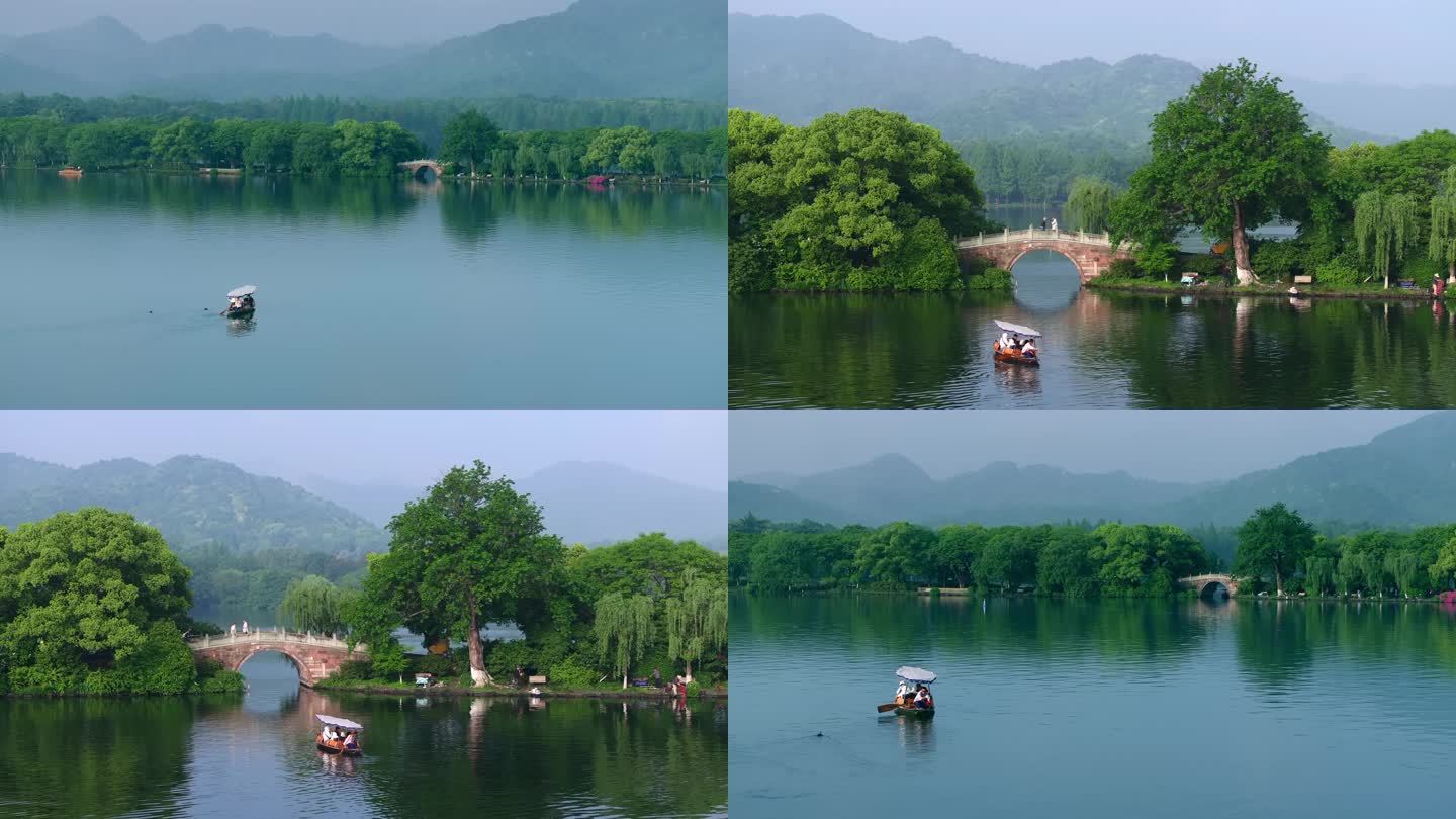 春天的杭州西湖苏堤