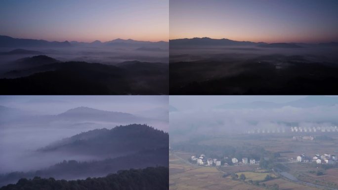 日出  晨光  琅玕山 浓雾 山水画