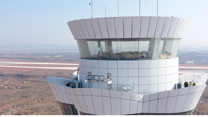 鄂州机场塔台雷达区建设完成 转运中心建设