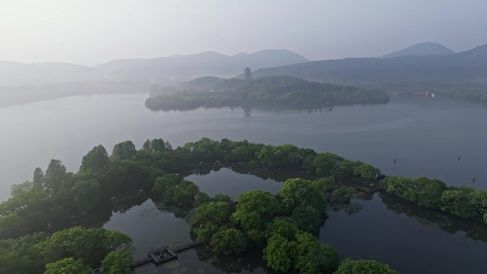 西湖清晨风光