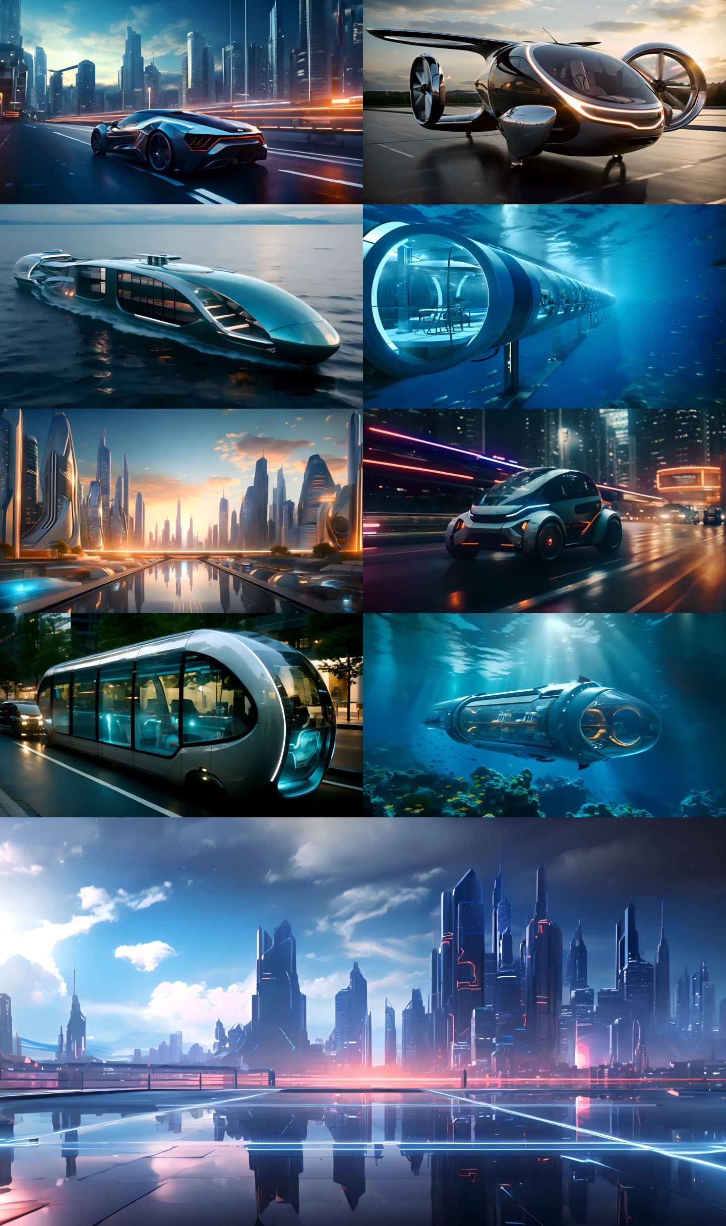 科幻未来交通体系