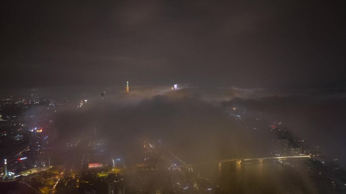 广州云海夜景