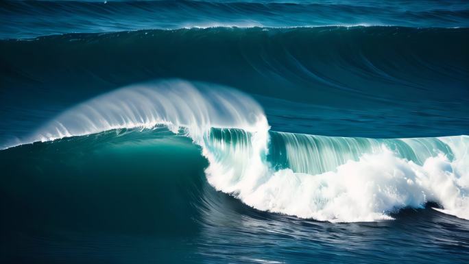 大海海浪波浪波涛汹涌浪花海面动画