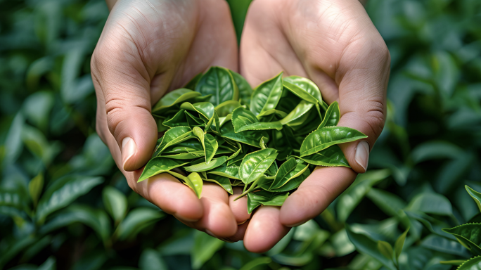 茶叶茶山茶园采茶 唯美