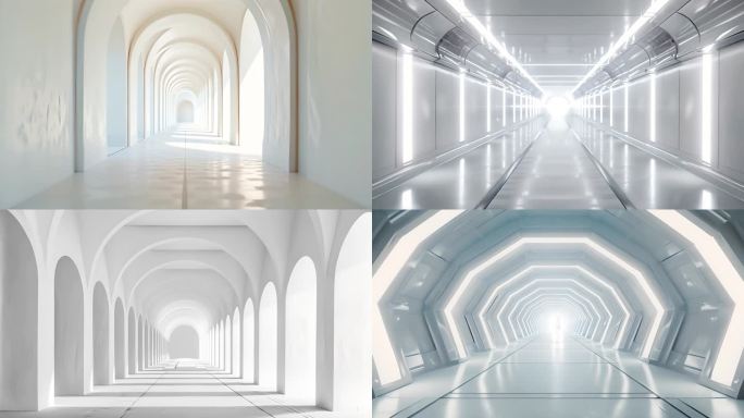 空间穿梭视觉艺术建筑创意设计视觉隧道走廊