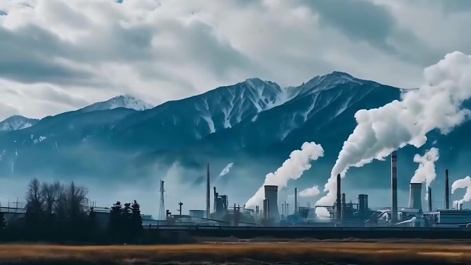 化工厂大气污染烟囱排放废气
