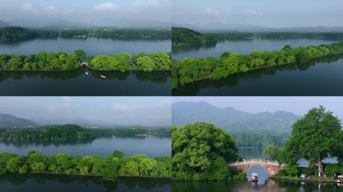 春天的杭州西湖苏堤