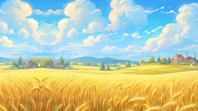 麦田舞台背景视频素材