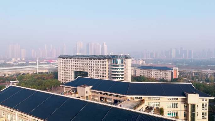 武汉工商学院空境 4K航拍 校园 建筑