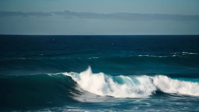 大海海浪波浪波涛汹涌浪花海面动画